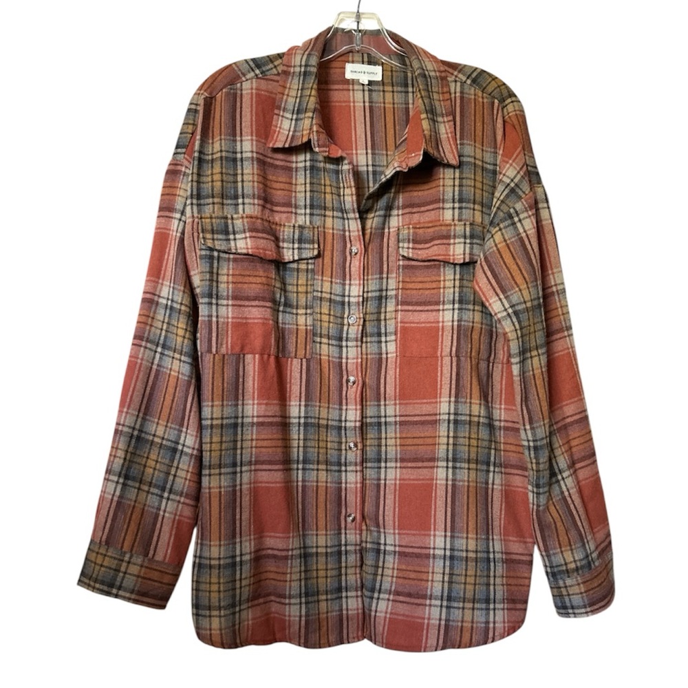 Thread & Supply soft flannel button down sz L